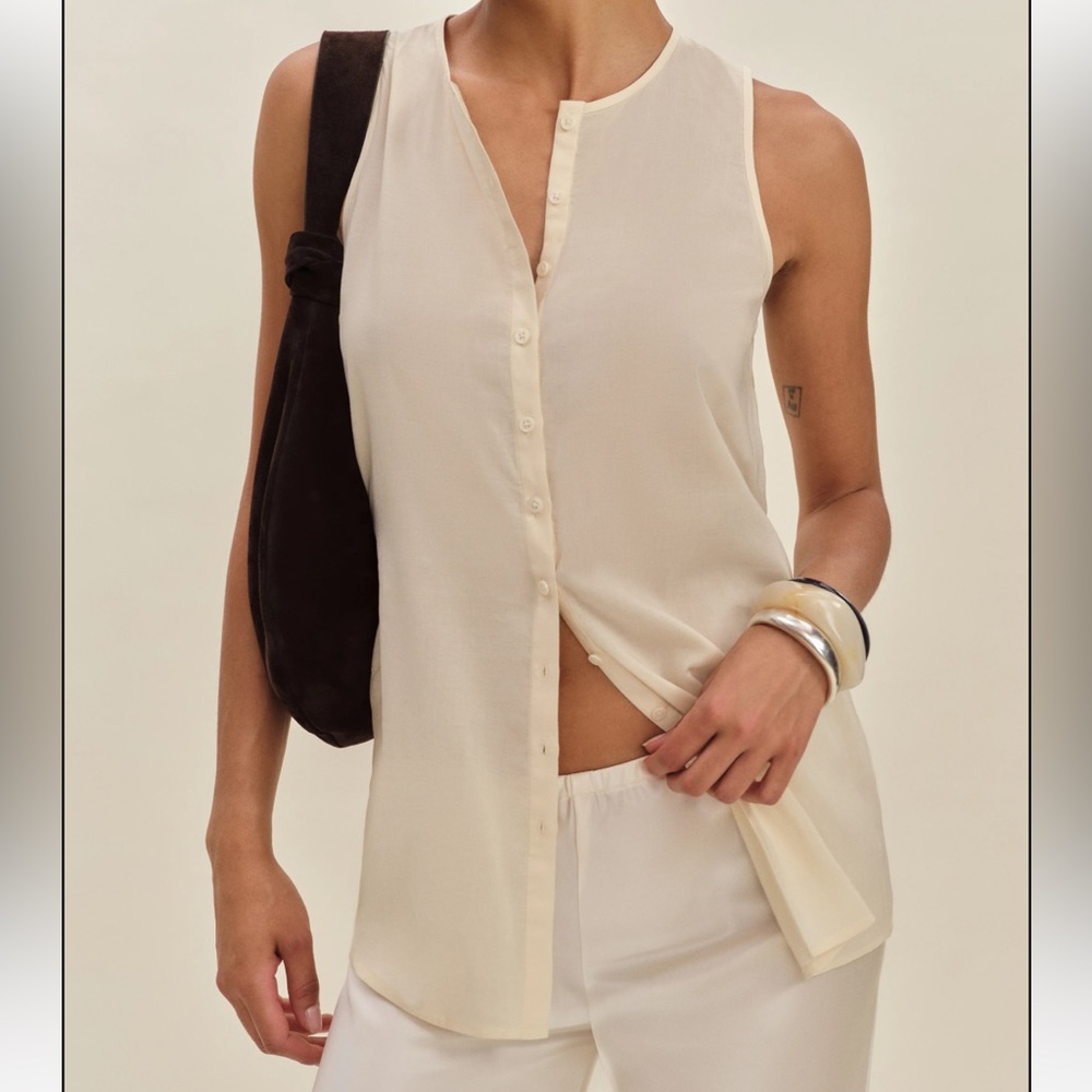 Reformation Top Ivory - Size 12